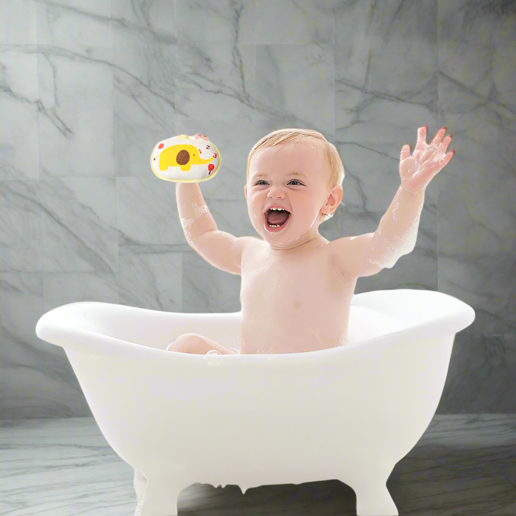 Eponge de Bain - BabyBathSponge™ - Jaune - Ma boutique